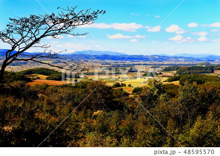 和寒町の田園地帯の俯瞰 48595570
