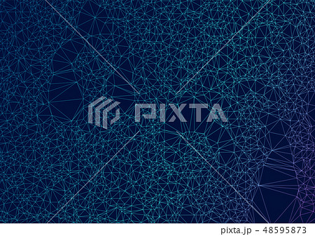 紺色背景に光のイメージポリゴンの抽象背景素材のイラスト素材