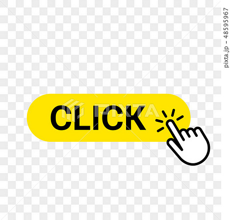 Click Web Button Template Vector Yellow Barのイラスト素材