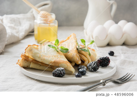Tasty traditional russian pancakes. Springtime. Tasty traditional russian pancakes. Springtime. 48596006