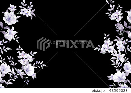 透明水彩 水彩画 花 48596023