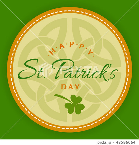 Vector St Patrick day irish logo labels icon  48596064