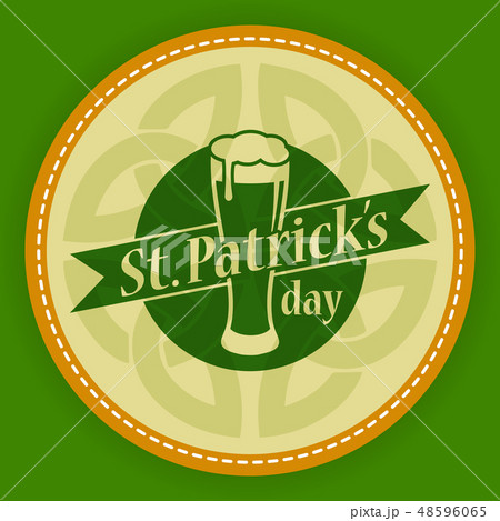 Vector St Patrick day irish logo labels icon  48596065