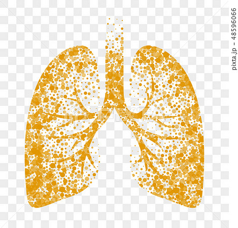 Dry cough vector icon. Lungs, cold dry cough  48596066