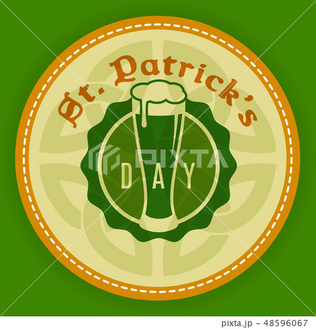 Vector St Patrick day irish logo labels icon  48596067