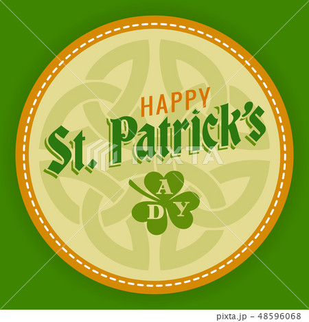 Vector St Patrick day irish logo labels icon  48596068