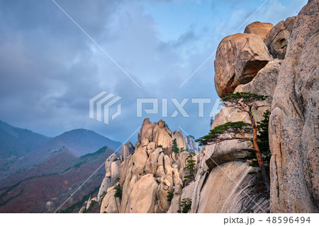 View from Ulsanbawi rock peak. Seoraksan National Park, South Corea View from Ulsanbawi rock peak. Seoraksan National Park, South Corea 48596494