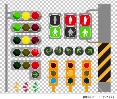 信号 サイン 横断歩道 信号機のイラスト素材