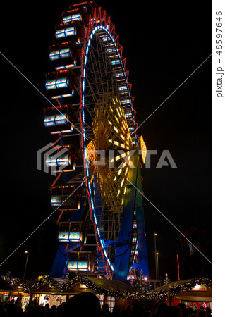 Christmas wheel at Alexanderplatz in Berlin 48597646