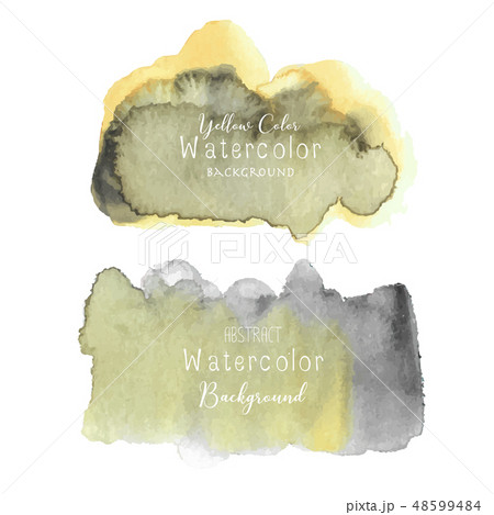 Yellow abstract watercolor background. 48599484