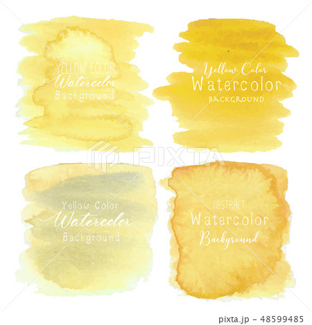 Yellow abstract watercolor background. 48599485