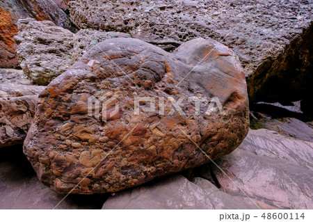 Conglomerate stone rock formation at Cachoeira Da Primavera, Spring Waterfall, Chapada Diamantina 48600114
