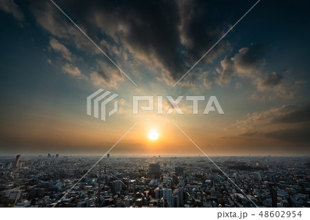 三軒茶屋キャロットタワーからの夕日 48602954