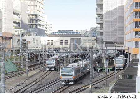 JR国分寺駅と中央本線(東京都国分寺市) JR国分寺駅と中央本線(東京都国分寺市) 48603621