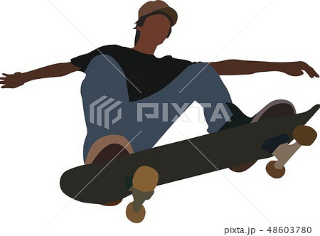 スケートボードのイラスト素材 48603780 Pixta