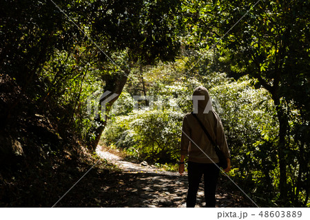 Asian woman hiking at the outdoor 48603889