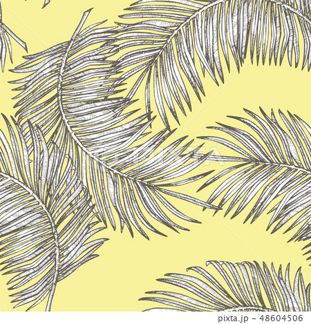Jungle leaves seamless floral pattern background. Tropical palm leaves background. Graphic Jungle leaves seamless floral pattern background. Tropical palm leaves background. Graphic 48604506