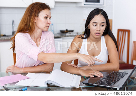 Mother upset about her daughter Mother upset about her daughter 48611074