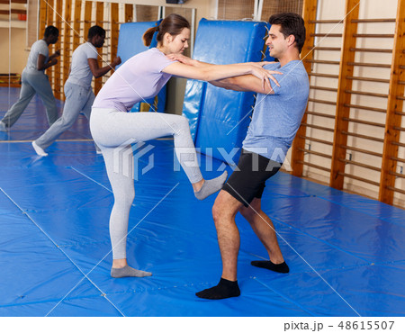People practicing self defense techniques People practicing self defense techniques 48615507