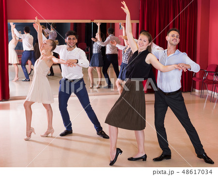 People practicing passionate samba 48617034