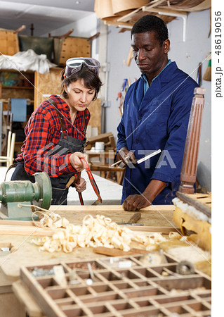 Restoration wooden chair in studio 48619056