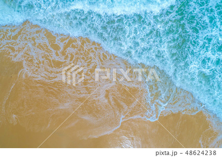 Sea wave on beach turquoise water nature landscape Sea wave on beach turquoise water nature landscape 48624238