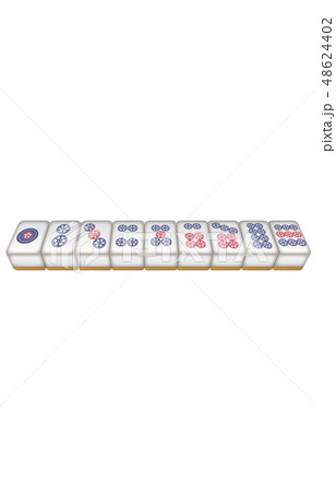 麻雀牌立体横一列筒子 48624402