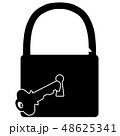 南京錠と鍵　黒 48625341