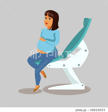 Pregnant Woman in Hospital Cartoon Illustration Pregnant Woman in Hospital Cartoon Illustration 48626055