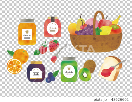 ジャムとフルーツ水彩 ジャムとフルーツ水彩 48626601