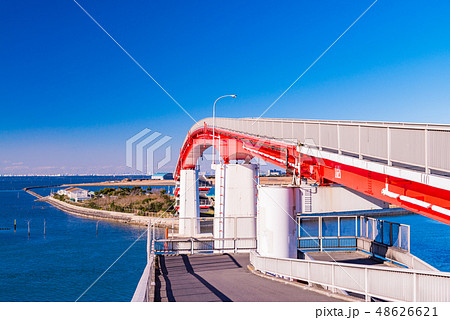 千葉県木更津市 中の島大橋の写真素材