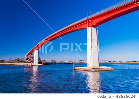 千葉県木更津市 中の島大橋の写真素材