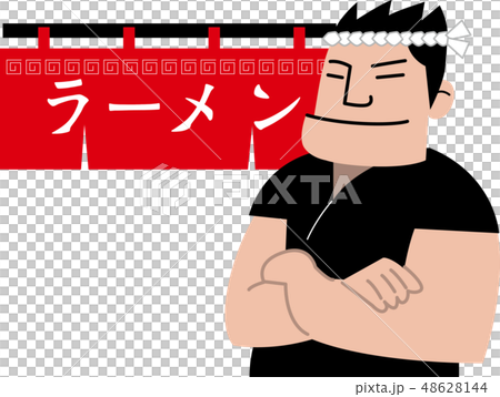 ラーメン屋 店員 男性のイラスト素材