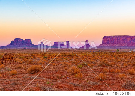 View of Monument Valley in Utah, USA. View of Monument Valley in Utah, USA. 48628186
