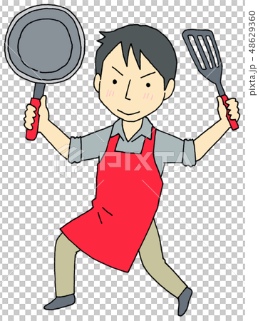 料理する　男性 48629360