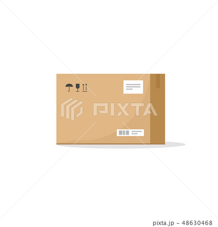 Carton box container vector illustration, cardboard pack  48630468