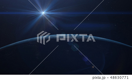 地球3DCG日の出 perming3DCG190306 イラスト素材 地球3DCG日の出 perming3DCG190306 イラスト素材 48630771