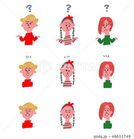 女性の表情　 48631749