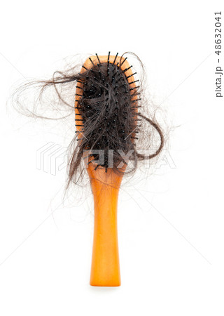 Hair fall and comb Hair fall and comb 48632041