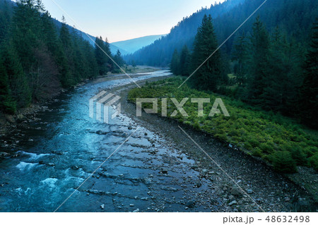 Picturesque mountain river close-up Picturesque mountain river close-up 48632498