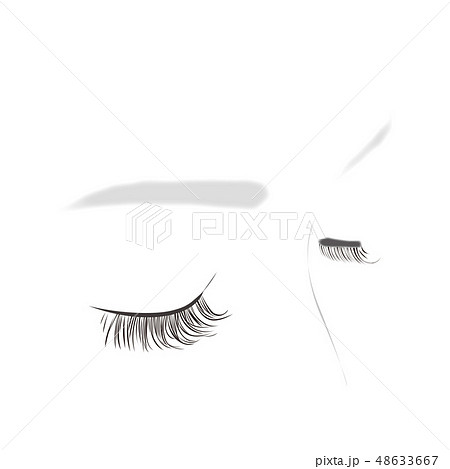 目を閉じている女性のイラスト素材