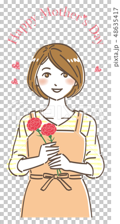 母の日 カーネーション お母さんの笑顔 母の日 カーネーション お母さんの笑顔 48635417