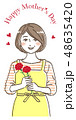 母の日　カーネーション　お母さんの笑顔 48635420