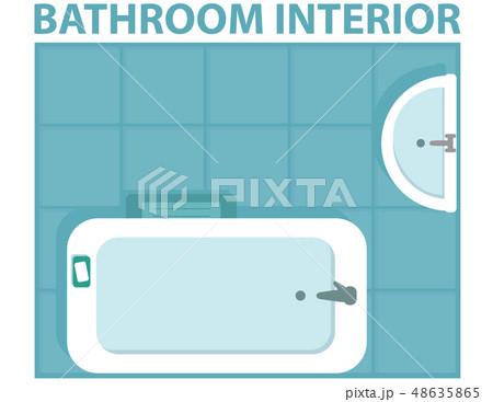 blue bathroom interior icon view from above blue bathroom interior icon view from above 48635865