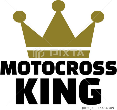 Motocross king with crown 48636309