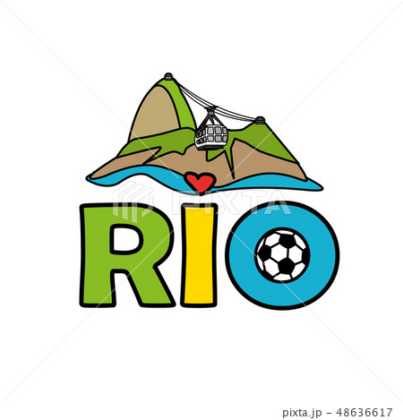 rio de janeiro illustration with sugar head hill 48636617