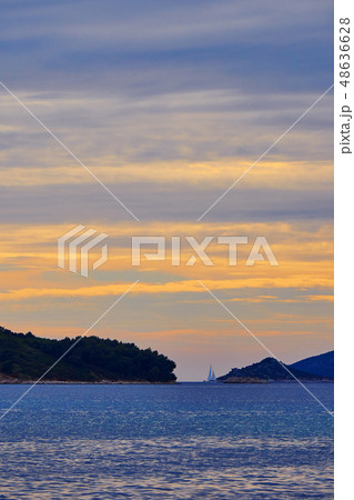 Beautiful sunset in Croatia. Summer holiday 48636628