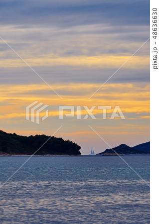 Beautiful sunset in Croatia. Summer holiday Beautiful sunset in Croatia. Summer holiday 48636630