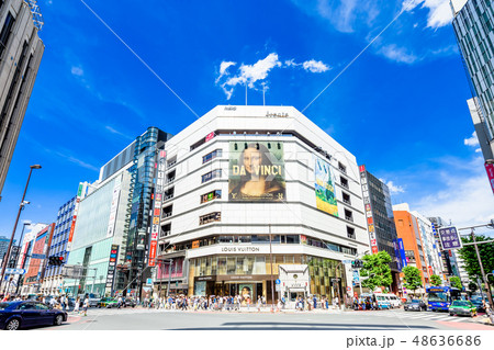 東京　新宿三丁目交差点の風景 48636686