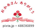 母の日　カーネーション　花束　リボン　感謝 48636899